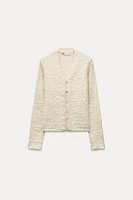 ROMANTIC POINTELLE KNIT CARDIGAN