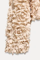 STRUCTURED FLORAL CROP JACKET