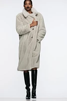 LONG FAUX FUR COAT