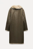 DOUBLE-FACED REVERSIBLE LONG COAT