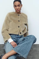 SHORT FAUX FUR JACKET