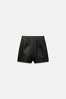 FAUZ LEATHER WRAP SKORT