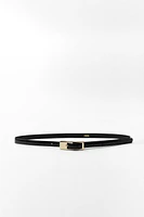 RECTANGULAR BUCKLE THIN BELT