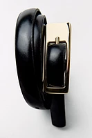 RECTANGULAR BUCKLE THIN BELT