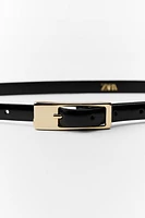 RECTANGULAR BUCKLE THIN BELT