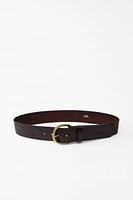 EMBOSSED LEATHER BELT