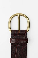 EMBOSSED LEATHER BELT