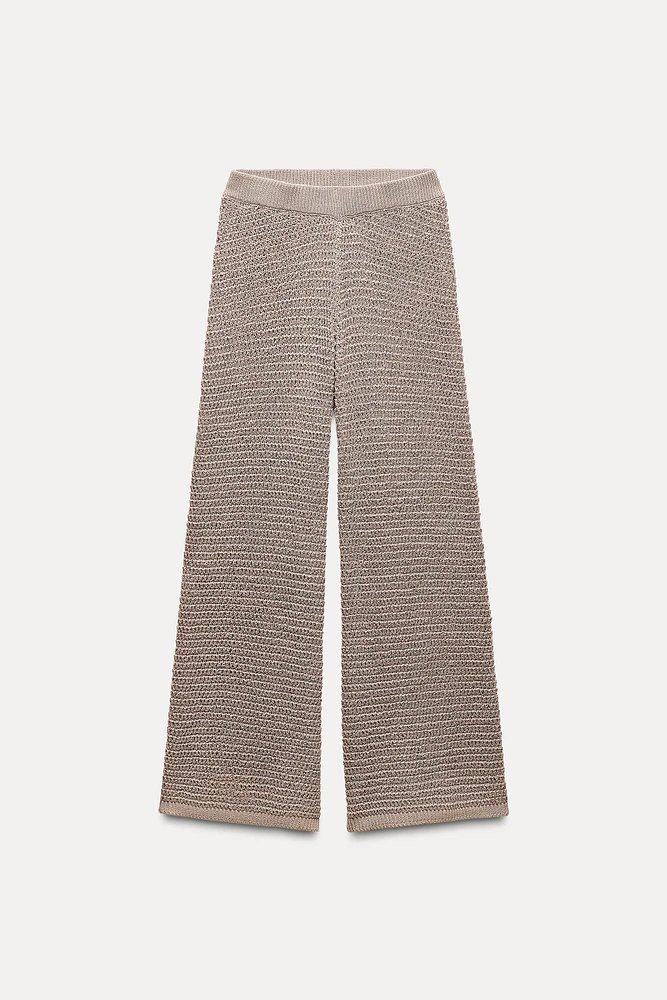 WIDE LEG KNIT PANTS