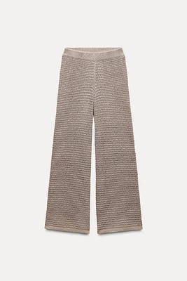 WIDE LEG KNIT PANTS