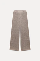 WIDE LEG KNIT PANTS