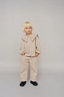 FINE-WALED POLKA DOT CORDUROY PANTS