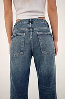 TRF LOW RISE STRAIGHT CUT CROPPED JEANS