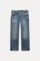 TRF LOW RISE STRAIGHT CUT CROPPED JEANS