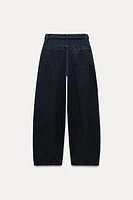 TRF BELTED DENIM PANTS