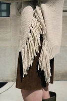 FRINGED KNIT SWEATER