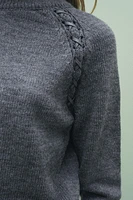 SHOULDER STRAP KNIT SWEATER