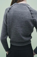 SHOULDER STRAP KNIT SWEATER