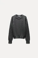 SHOULDER STRAP KNIT SWEATER