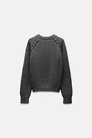 SHOULDER STRAP KNIT SWEATER