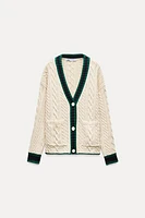 CABLE KNIT CARDIGAN