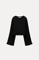 RIB KNIT CROP SWEATER