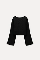 RIB KNIT CROP SWEATER