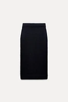 PLAIN KNIT PENCIL SKIRT