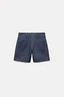 MINIMALIST DENIM SHORTS ZW COLLECTION