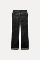 STRAIGHT CUT MID RISE SELVEDGE JEANS ZW COLLECTION