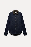 DENIM COMBINATION SHIRT ZW COLLECTION