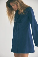 PETER PAN COLLAR TRF DENIM DRESS