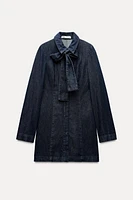 DENIM BOW DRESS TRF