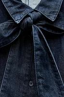 DENIM BOW DRESS TRF