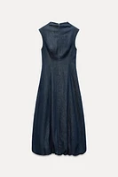 DENIM BALLOON DRESS TRF