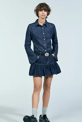 TRF DENIM SWING SKIRT