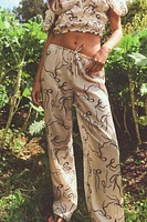 PRINTED PAJAMA-STYLE PANTS