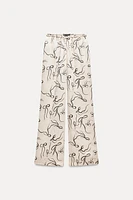 PRINTED PAJAMA-STYLE PANTS