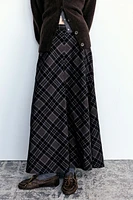 LONG CHECKERED SKIRT