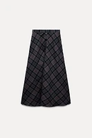 LONG CHECKERED SKIRT