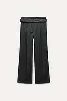 BELTED PLAID PANTS ZW COLLECTION