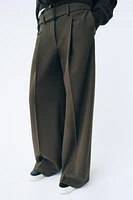 BELTED PANTS WITH DARTS ZW COLLECTION