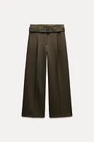 BELTED PANTS WITH DARTS ZW COLLECTION