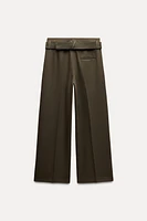 BELTED PANTS WITH DARTS ZW COLLECTION