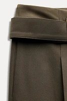 BELTED PANTS WITH DARTS ZW COLLECTION