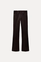 MID-RISE CONTOUR CORDUROY BOOTCUT PANTS ZW COLLECTION