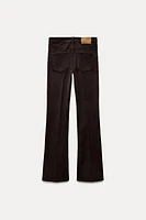 MID-RISE CONTOUR CORDUROY BOOTCUT PANTS ZW COLLECTION