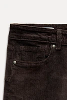 MID-RISE CONTOUR CORDUROY BOOTCUT PANTS ZW COLLECTION