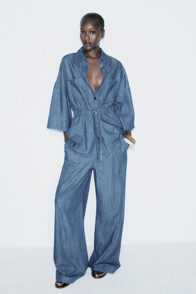 Z1975 FLOWY WIDE LEG DENIM PANTS