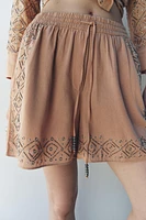 EMBROIDERED BEADED SHORTS ZW COLLECTION