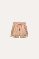 EMBROIDERED BEADED SHORTS ZW COLLECTION